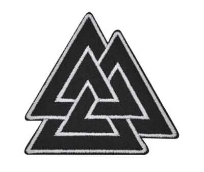 Valknut Patch | 3 Interlocked Triangles Odin God Viking Norse Mythology Logo - Image 1 of 3