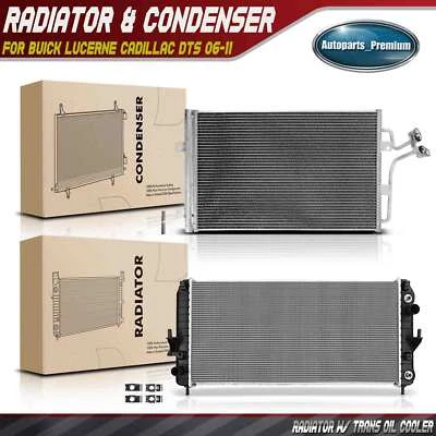 Kit de refrigeración de radiador y condensador de aire acondicionado para Buick Lucerne Cadillac DTS 2006-2011 4,6 L Foto 1 de 4
