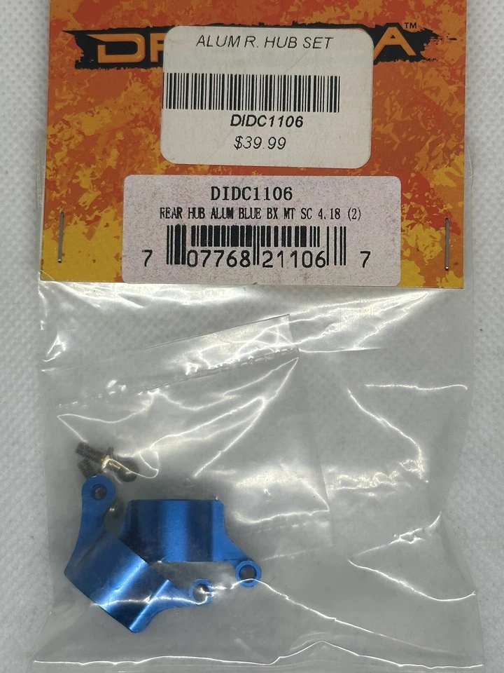 Associated Electronics Aluminum Hub Rear Blue BX MT SC 4.18 (2) DIDC1106 Dromida