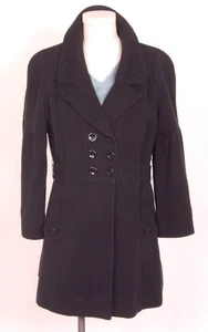 NANETTE LEPORE splendido cappotto donna nero leggero TG L US TG 6 - Foto 1 di 7
