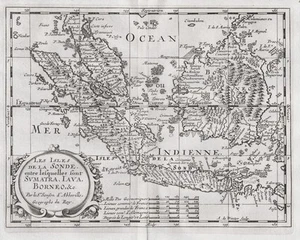 Borneo Java island Sumatra Indonesia Asia Asie carte map Karte Sanson 1680 - Bild 1 von 1