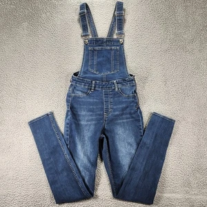 Divided H&M Latzhose Damen Größe 6 Blau Denim Latzjeans Skinny Slim Fit - Bild 1 von 14