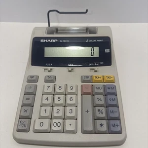 Sharp EL-1801C Portable 12-Digit 2-Color Printer Calculator Battery. TESTED - Picture 1 of 3