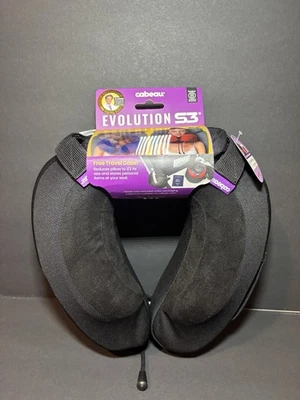 Cabeau Travel Neck Pillows for Airplanes - The Neck's Evolution, TNE S3 Black