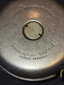 VINTAGE MEASURING TAPE JOHN RABONE SON PATENT NO 345446 BIRMINGHAM ENGLAND 1940 - Picture 1 of 19