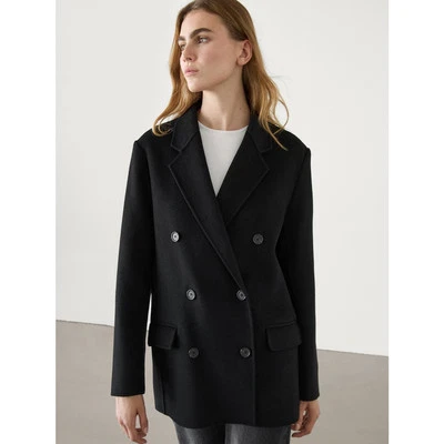 Abrigo Chaqueta Blazer Massimo Dutti Doble Pecho Mezcla Lana Nuevo con Etiquetas  Foto 1 de 4