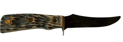 Imperial Prov.R. Cuchillo I. EE. UU. Pin de Latón Hoja Fija Aspecto Hueso De Colección Sin Funda LEER Foto 1 de 4