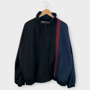 Vintage Perry Ellis Men’s Windbreaker Jacket America Black Blue Red Size XXL - Picture 1 of 4