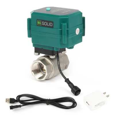 Válvula de bola motorizada inteligente sólida EE. UU. 1 pulgada enchufe SS remoto APP interruptor manual Foto 1 de 4