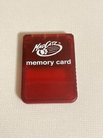 Mad Catz Memory Card PS1 - Red Sony Playstation 1 One Tested Working MadCatz