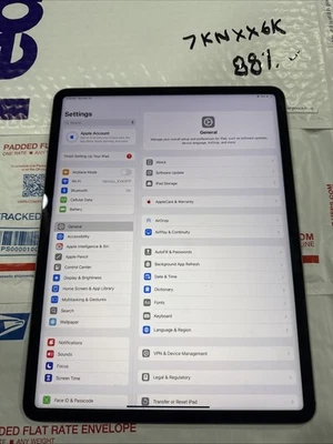 KNXX6K Apple iPad Pro 5th Gen 256GB Wi-Fi Cellular 12.9'' UNLOCKED TESTED work - Image 1 of 4