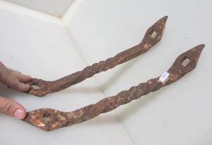 Victorian Iron Brackets Holders Antique Shelving Vintage Porch Roof Supports 10" - Picture 1 of 11