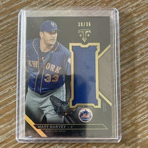 2013 TOPPS TRIPLE THREADS MATT HARVEY JUMBO GAME USED RELIC #/36 METS - Picture 1 of 2