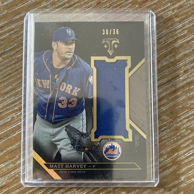 2013 TOPPS 三螺纹 MATT HARVEY JUMBO 比赛用遗物 #/36 METS — 第 1/2 张图片