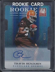 TRAVIS BENJAMIN 2012 DONRUSS ELITE ASPIRATIONS BLUE DIE CUT ROOKIE AUTO RC /49 - Picture 1 of 1