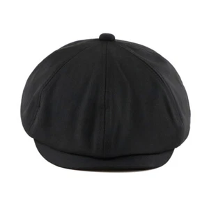 Berretto uomo tinta unita casual tesa corta berretto piatto newsboy cappello cabbie panettiere ragazzo vintage - Foto 1 di 7