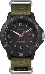 Timex TW4B14500 Men's Military Expedition Solar Powered Green Canvas Watch - Picture 1 of 4