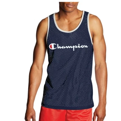 Camiseta sin mangas Champion de malla reversible para hombre T4505 549922 R9W AZUL MARINO OXFORD TALLA S Foto 1 de 3