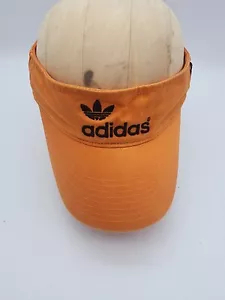 vintage orange adidas visor hat Cap Unisex adult Velcro Adjustable - Picture 1 of 6
