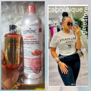 2pcs Set; Lumine Carrot Body Wash Brightening Skin Tone & Carrot Oil 300ml ๐๐ - Picture 1 of 6