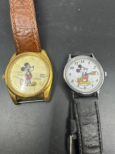 Two Vintage LORUS Mickey Mouse Watches For Parts Or Repair. - Picture 1 of 6