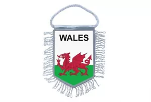 Mini Banner Fahne Wimpel Fenster Spiegel Autos Land Banner Wales - Bild 1 von 1
