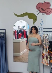 Hello Miz maternity strapless tube dress size small - Picture 1 of 6