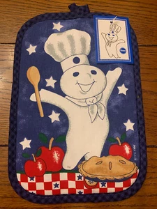 #2 NEW VINTAGE Pillsbury Doughboy POTHOLDER ALL AMERICAN - Red White & Blue 1998 - Picture 1 of 2