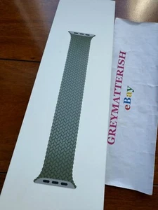 Montre Apple Watch SCELLÉE 45mm Taille 5 *VERT INVERNESS*TRESSÉE boucle solo 44/46/49/ultra - Photo 1 sur 7