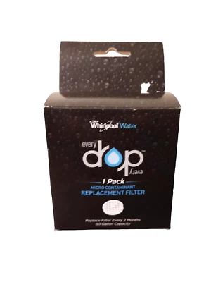 Whirlpool Drop Micro Contaminant Replacement Filter DWWC2S1 Open Box/Sealed Pkg - Image 1 of 4