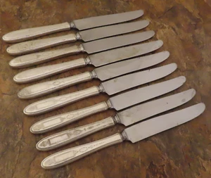 Oneida Grosvenor Set of 9 Dinner Knives Vtg Community Silverplate Flatware Lot A - Picture 1 of 5