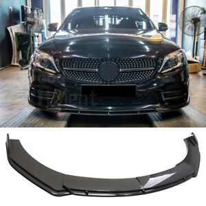 For Mercedes Benz Car 4X Front Bumper Lip Spoiler Splitter Body Kit Carbon Fiber