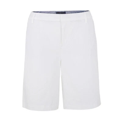 LADIES TOMMY HILFIGER Chino Shorts Cotton Summer Women Pockets Holiday WHITE 599 - Image 1 of 4