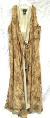 New with Tags LRL Ralph Lauren Sz 12 Vintage Sandwashed Silk Paisley Wrap Dress - Image 1 of 4