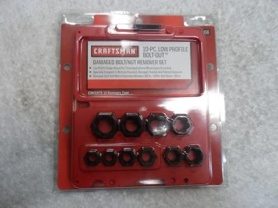 Craftsman 3/8" Drive Low Profile Damaged Bolt Nut Remover Set USA - Part # 52166 - Image 1 of 3