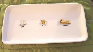 Rae Dunn Cheese  Server Tray # goat  # morbier #cheddar picture on it. ❤️New w/t - Picture 1 of 7