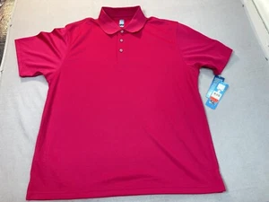 PGA Tour Shirt XL Mens Red Golf Polo Shirt Dry Wicking NEW - Picture 1 of 13