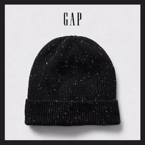 Neu mit Etikett - GAP Herren/Damen Poly-Wollmischung Donegal Beanie, echtes Schwarz - kostenloser Versand - Bild 1 von 4