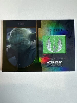 2016 Topps Star Wars Yoda 18/25 Commemorative Flag Patch Rainbow Foil - Image 1 of 3