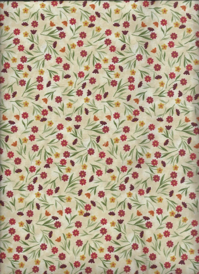 "Gatos Coloridos", Campo de Flores, Baunilha, Benartex, BTY - Imagem 1 de 1