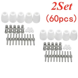 60Pcs Plasma Cutter Consumable Torch Nickel-Plated Kit For LG-40 PT-31 CUT-50 - Picture 1 of 9