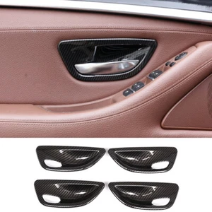 Cubierta de tazón de manija de puerta de fibra de carbono ABS para BMW Serie 5 F10 520 525 528 2011-17 - Imagen 1 de 11