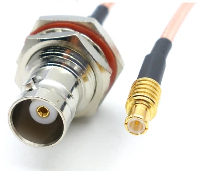 MCX Male to BNC Female Connector Pigtail Cable SDR RTL2832U dongle - Image 1 of 4