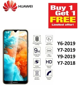 Nuevo protector de pantalla para vidrio templado genuino para HUAWEI Y6 Y7 2019 Y9 2019 - Imagen 1 de 5