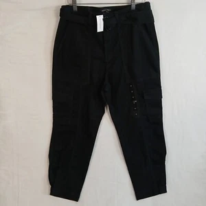 Banana Republic Women's Performance Twill Cargo Pant Size 6 Black NWT - Picture 1 of 21