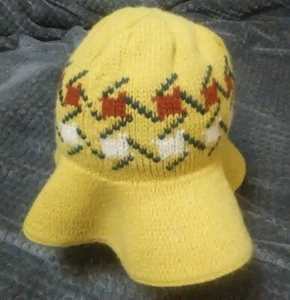 Hippie Boho Chic Vtg Creslan Acrylic Knit Hat - Picture 1 of 8