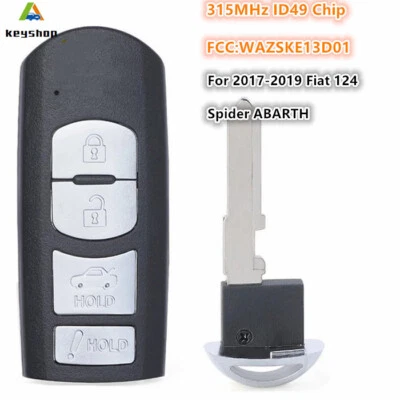For 2017 2018 2019 2020 Fiat 124 Spider 315MHz Smart Remote Key Fob WAZSKE13D01 Foto 1 de 4