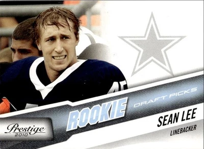 2010 Panini Prestige Draft Picks Light Blue Sean Lee RC 495/999 Dallas Cowboys - Image 1 of 2