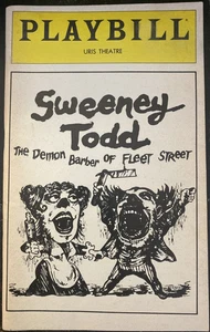 Sondheim SWEENEY TODD Broadway Spielzettel Dorothy Loudon George Hearn März 1980 - Bild 1 von 4