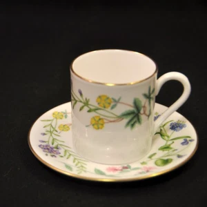 Royal Worcester Arcadia Demitasse Cup & Saucer Coffee Can Shape Floral 1989-1998 - Picture 1 of 12